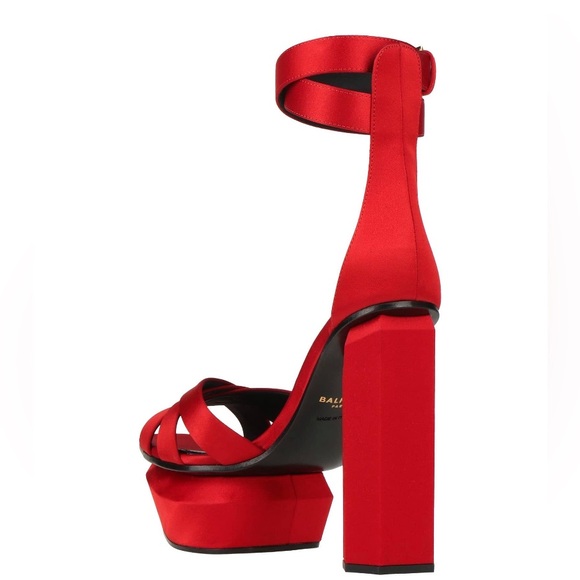 BALMAIN Ava Platform Sandals Heels New - Picture 4 of 15